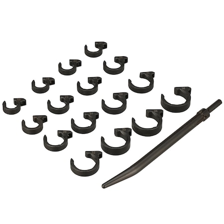 Milton ShockIt Line Wrench Set, 16-Piece Metric - Heavy Duty Industrial/Hydraulic Line Fittings LT1930XL